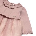 Baby Girls Pink Knitted & Tulle Dress, 2, hi-res