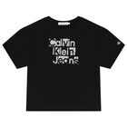 Girls Black Logo T-Shirt, 1, hi-res