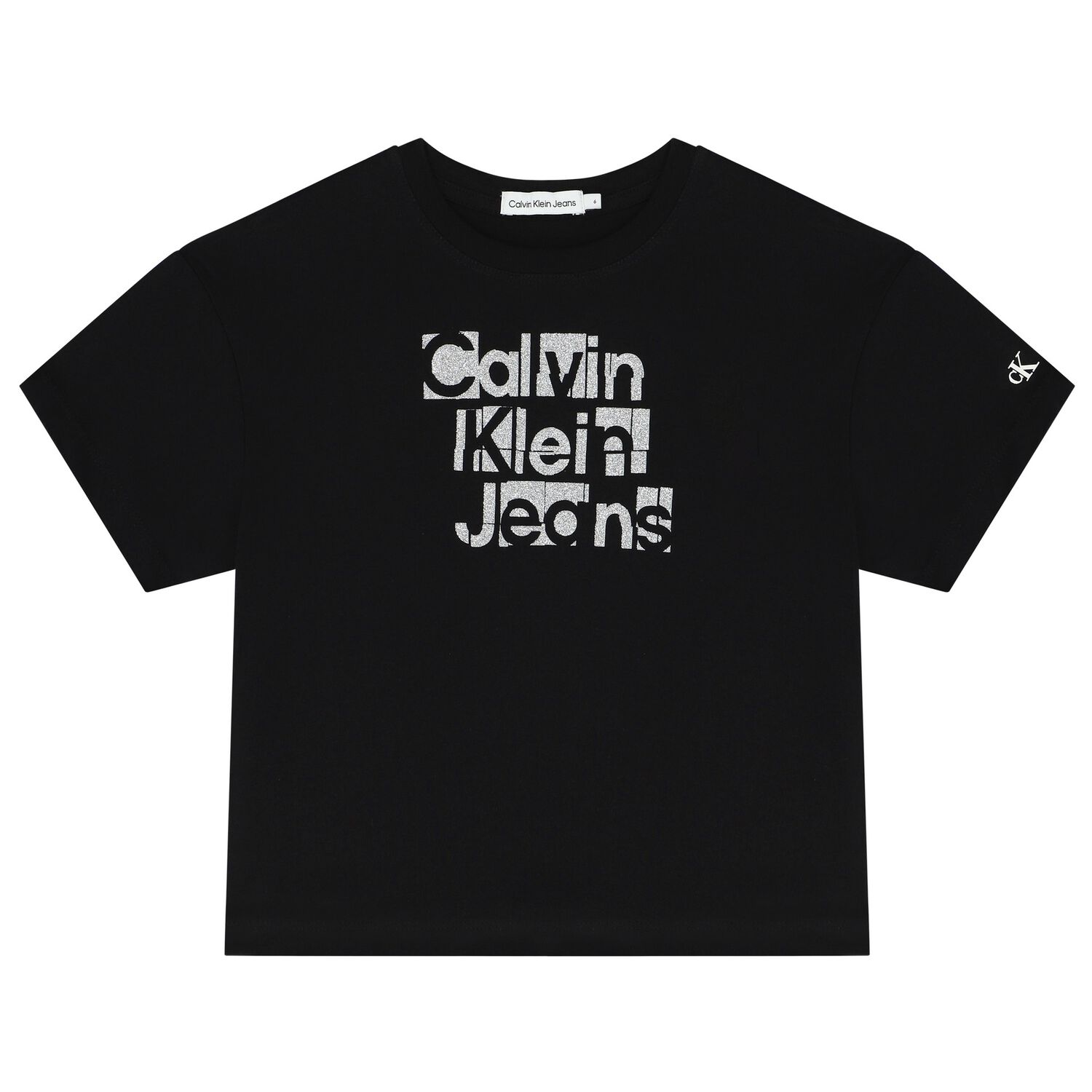 Girls Black Logo T-Shirt, 1, hi-res