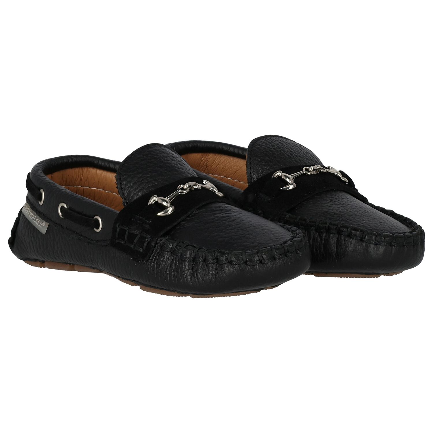 Boys Black Moccasins Shoes, 1, hi-res image number null
