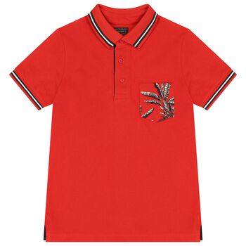 Boys Red Polo Shirt