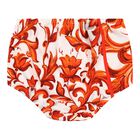 Baby Girls White & Orange Majolica Dress Set, 1, hi-res