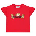 Younger Girls Red & White Teddy Bear Logo Skirt Set, 2, hi-res