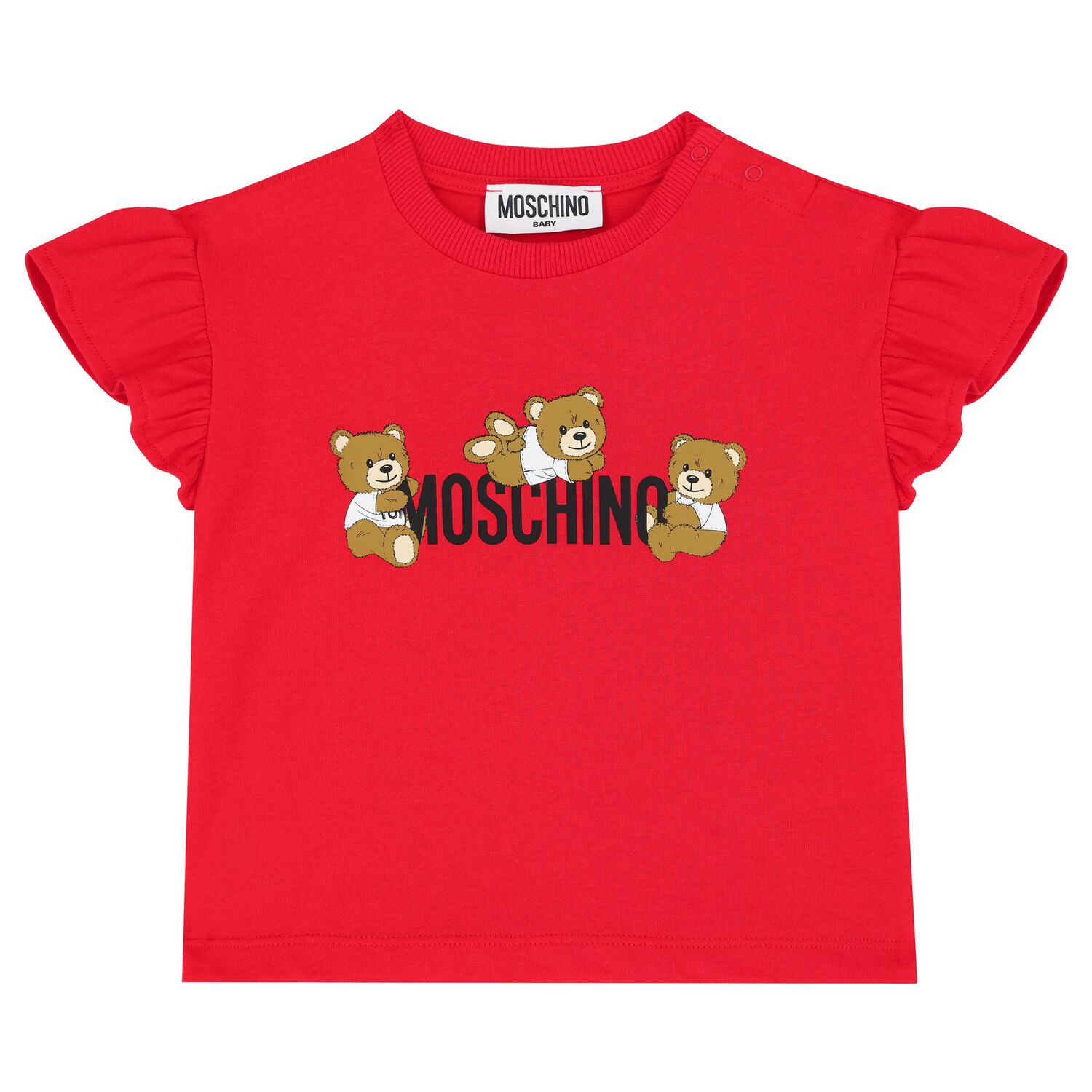 Younger Girls Red & White Teddy Bear Logo Skirt Set, 2, hi-res