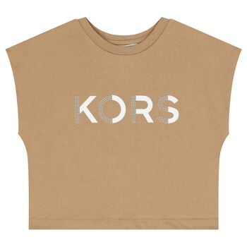 Girls Brown Logo T-Shirt
