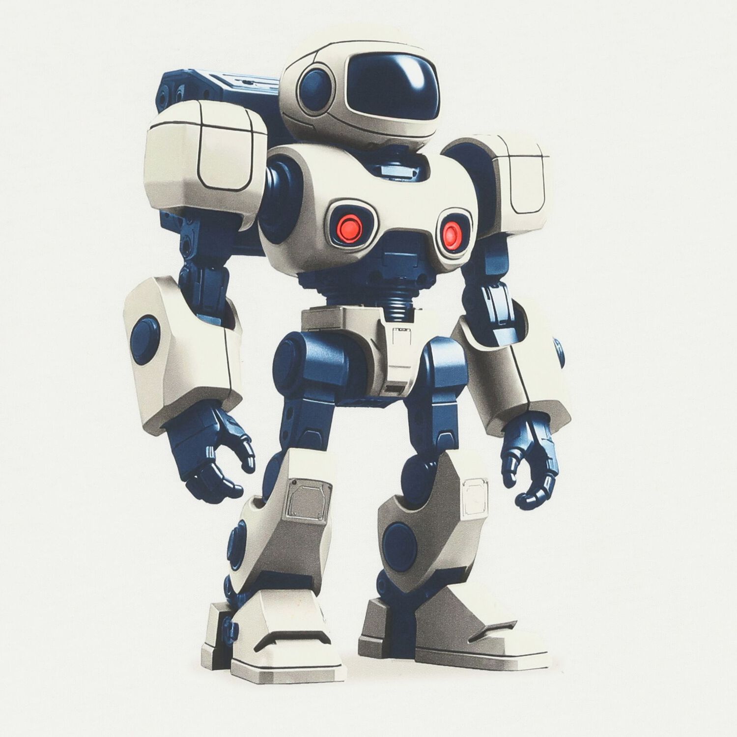 Boys White Robot T-Shirt, 3, hi-res