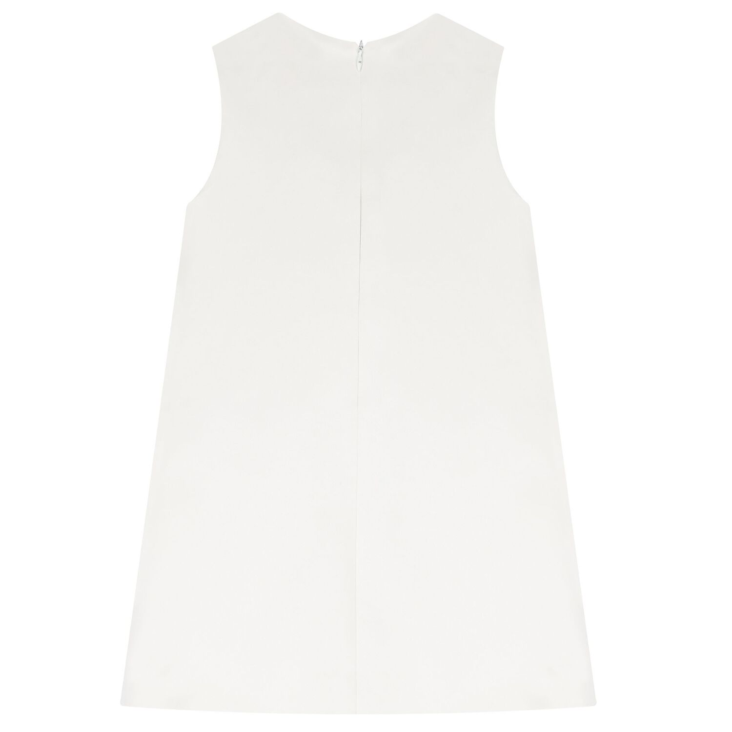 فستان بنات ساتان بكشكشة باللون العاجي , 1, hi-res image number null