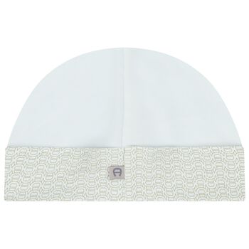 Baby Boys Blue & Gold Logo Baby Hat