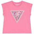 Girls Pink Logo T-Shirt, 3, hi-res