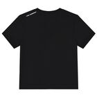Boys Black Logo T-Shirt, 1, hi-res