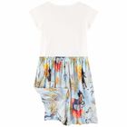 Girls White & Blue Horse Dress, 1, hi-res