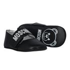 Baby Girls Black Logo Diamante Shoes, 1, hi-res