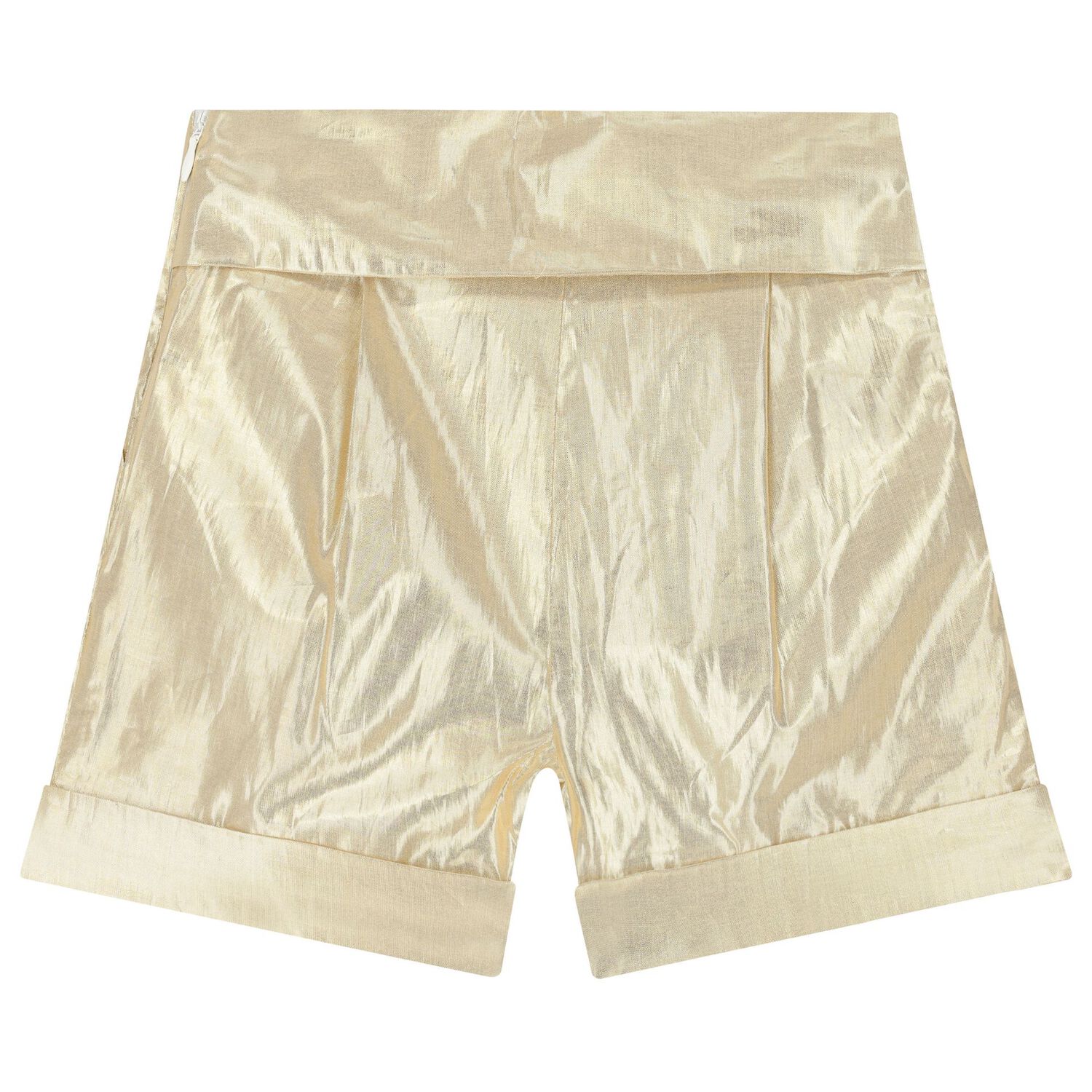 Girls Gold Lamé Shorts, 1, hi-res image number null