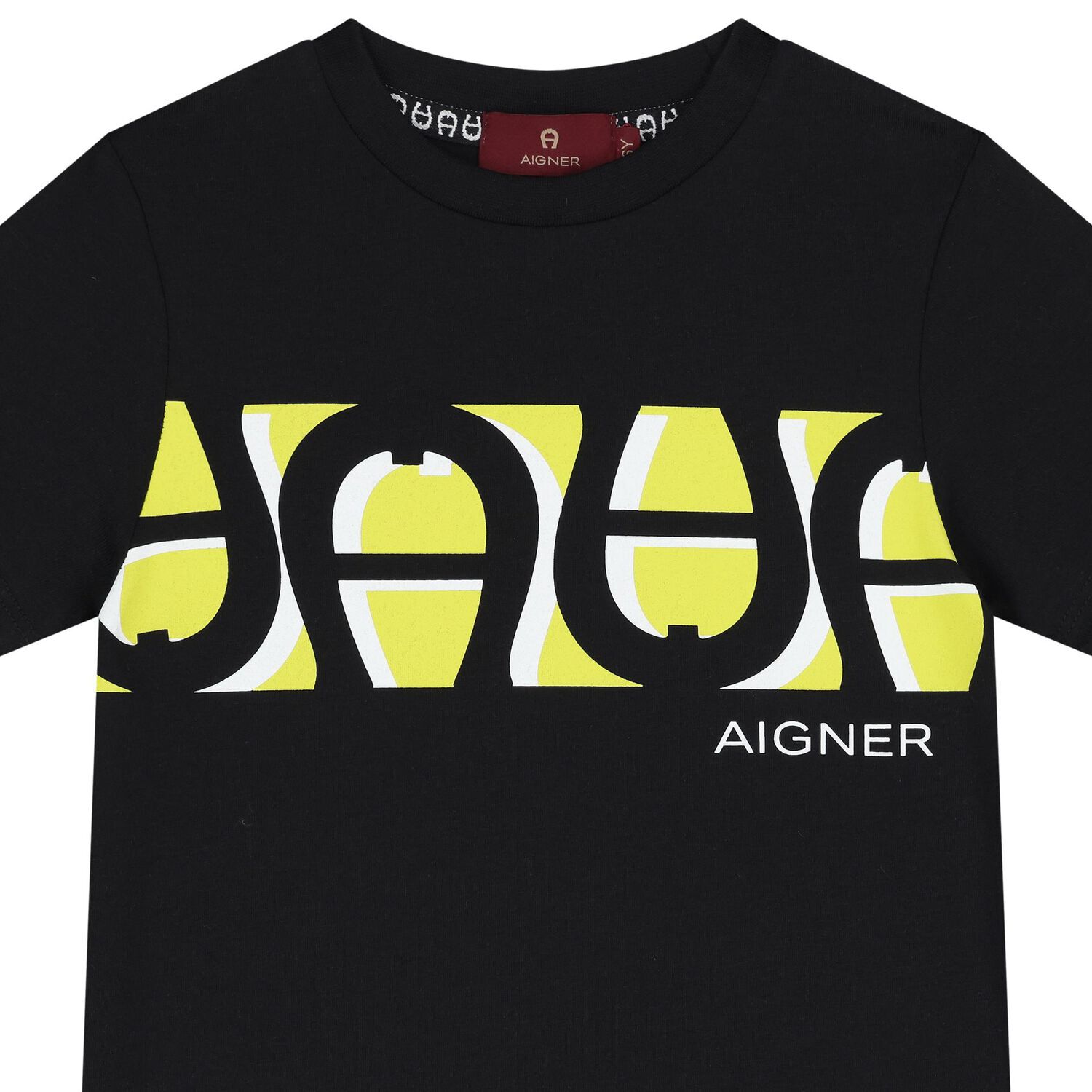 تيشيرت أولاد بالشعار باللون الأسود, 2, hi-res image number null