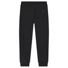 Girls Black Embellished Logo Joggers, 1, hi-res