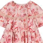 Girls Pink Floral Chiffon Dress, 1, hi-res