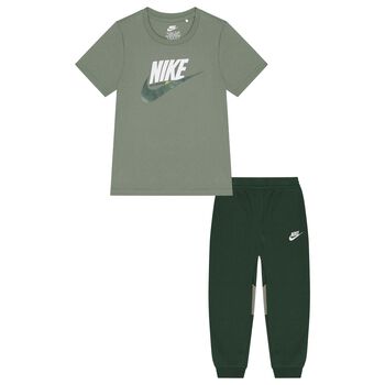 Green Logo Trousers Set