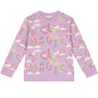 Girls Pink Logo Sweatshirt, 1, hi-res
