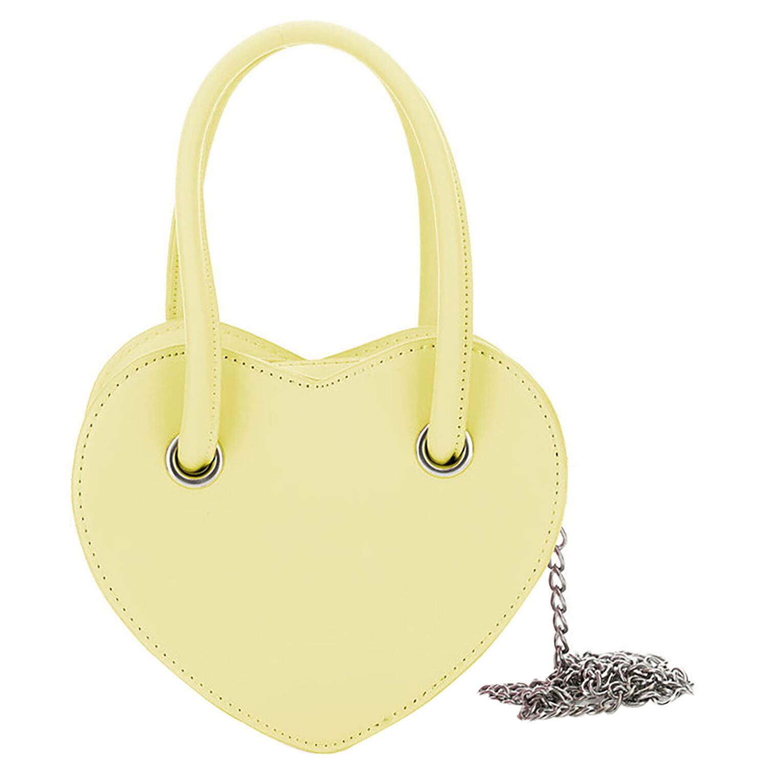 حقيبة يد للبنات من الجلد باللون الاصفر, 1, hi-res