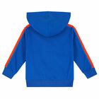 Younger Boys Blue Logo Hooded Top, 1, hi-res