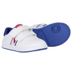 Younger Boys White Logo Trainers, 1, hi-res