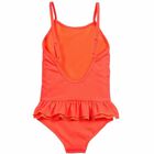 طقم مايوه بكشكشة باللون البرتقالي للبنات, 1, hi-res