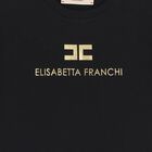 Girls Black Logo T-Shirt, 3, hi-res