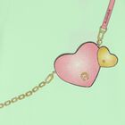 فستان بنات بشعار حقيبة باللون الأخضر, 2, hi-res