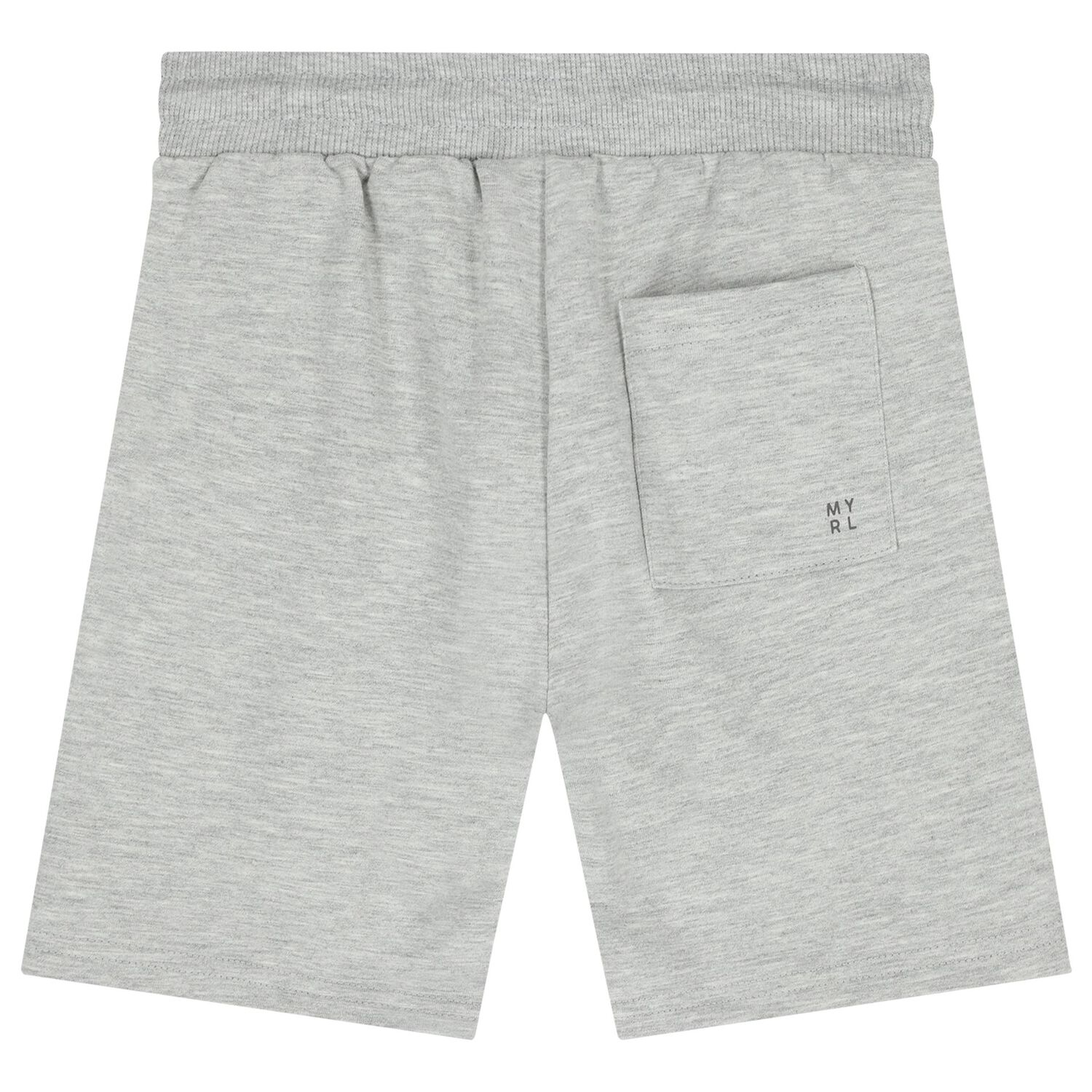 شورت أولاد بالشعار باللون الرمادي, 1, hi-res