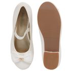 حذاء بنات من الجلد بفيونكه باللون الابيض , 2, hi-res