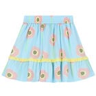 تنورة بطبعة الزهور باللون الأزرق, 1, hi-res