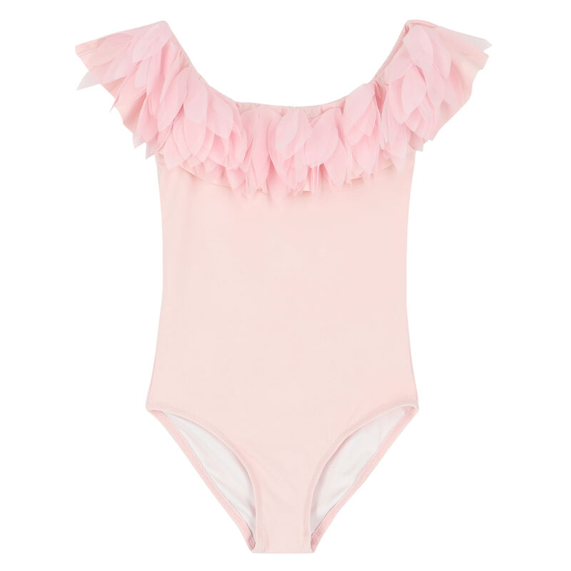 Girls Pink Petal Swimsuit, 1, hi-res image number null