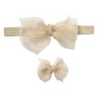 Girls Gold Bow Headband set, 3, hi-res