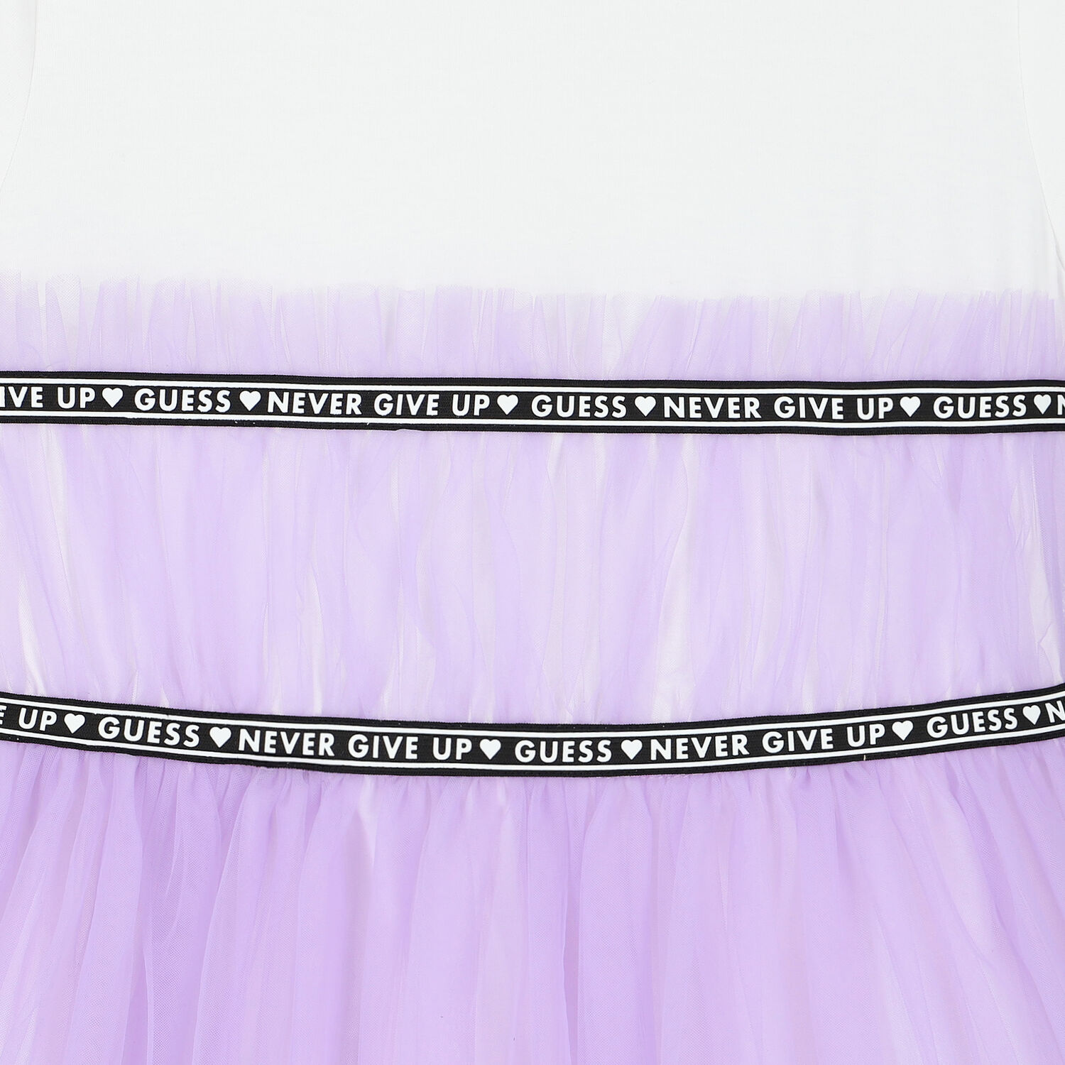 Girls White & Purple Logo Dress, 1, hi-res