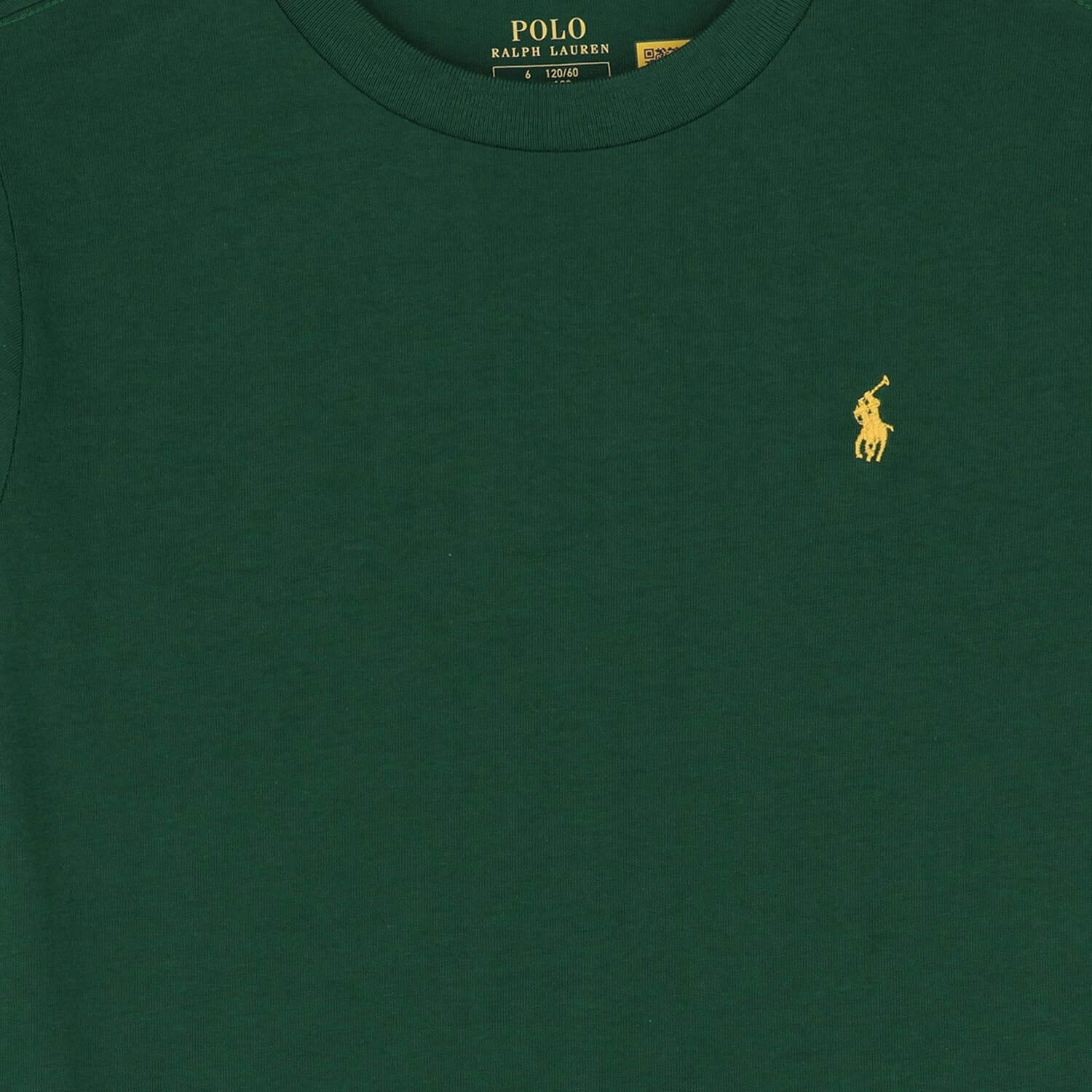 Boys Green Logo T-Shirt, 1, hi-res