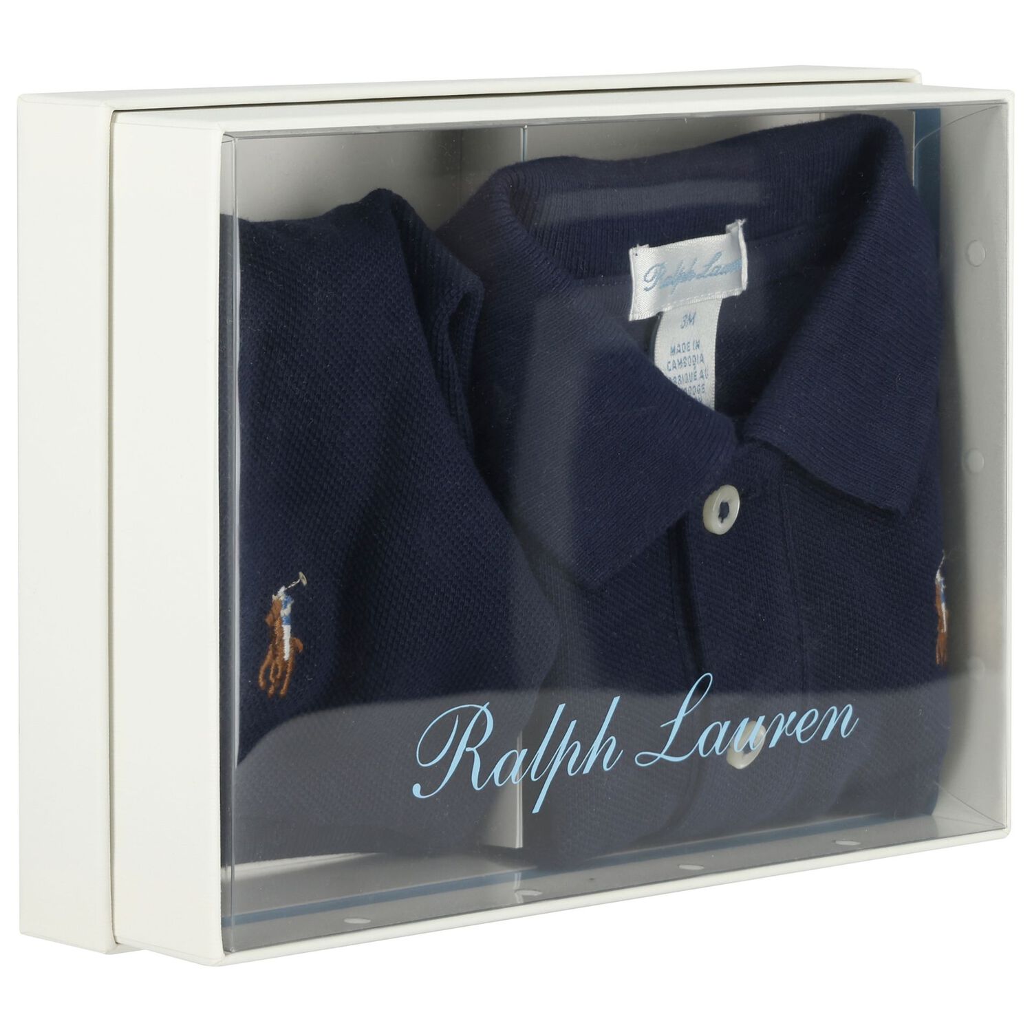 Boys Navy Blue Logo Babysuit Gift Set, 1, hi-res