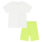 Boys White & Green Surf Board Shorts Set, 3, hi-res