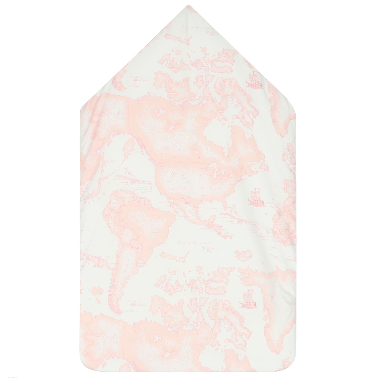 مدس بطبعة خريطة باللون البيج والعاجي, 3, hi-res