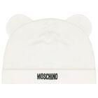 White Teddy Bear Logo Babygrow Gift Set, 1, hi-res