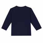 Younger Boys Navy Long Sleeve Top, 2, hi-res