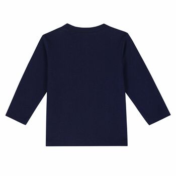 Younger Boys Navy Long Sleeve Top