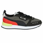 Boys Black & Grey Logo Trainers, 1, hi-res