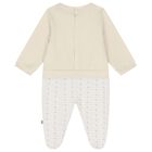 Beige & White Teddy Bear Babygrow, 1, hi-res
