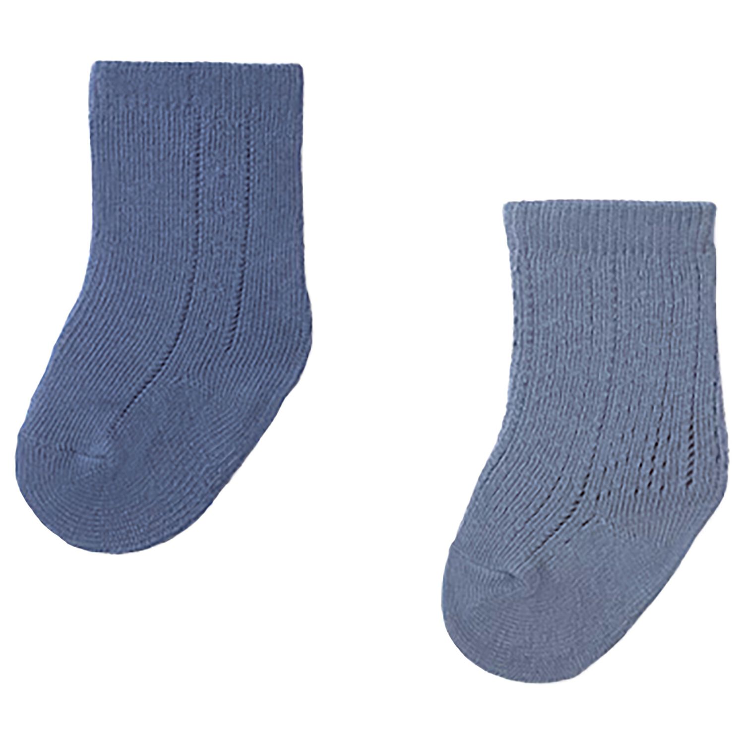 Baby Boys Blue Knitted Socks, 1, hi-res