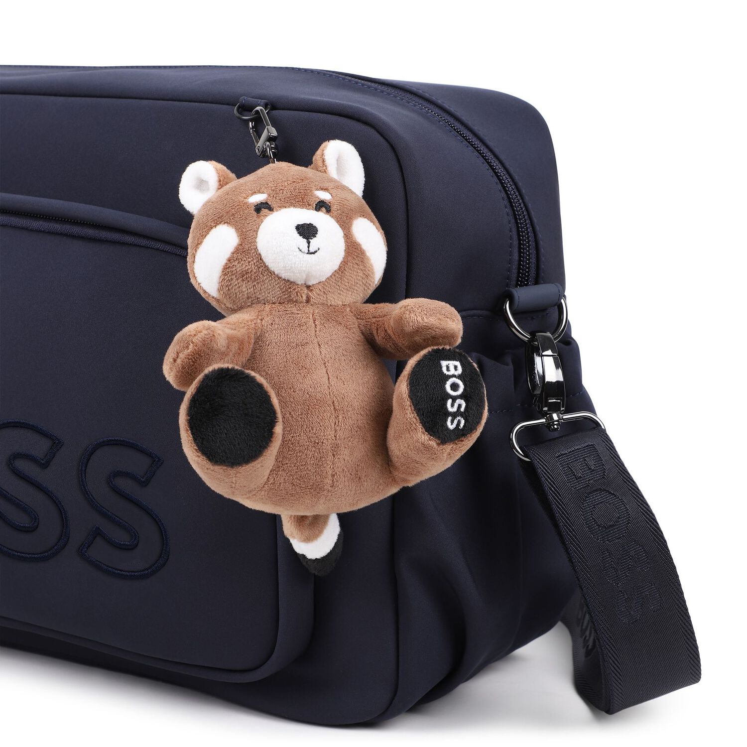 Navy Blue Logo Red Panda  Baby Changing Bag, 2, hi-res