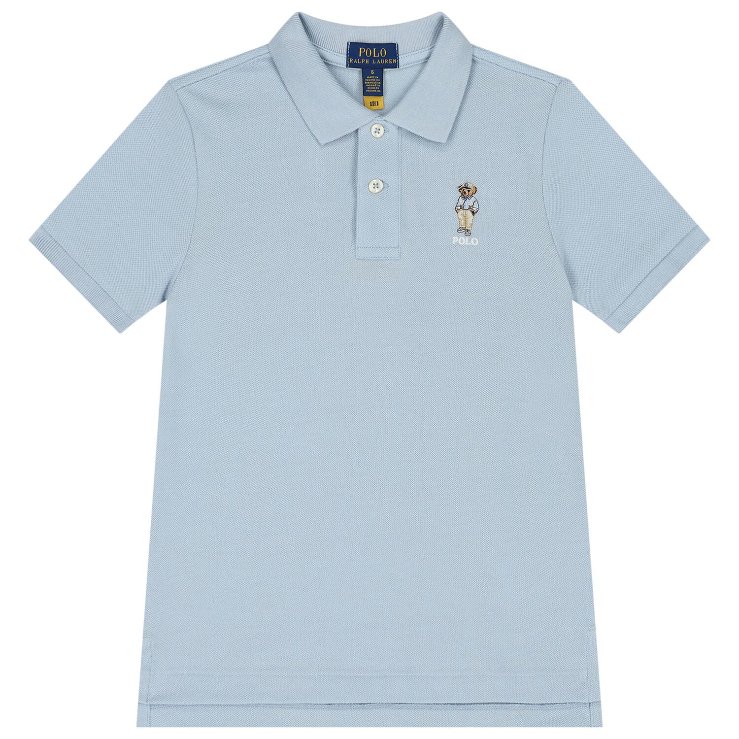 Boys Blue Logo Polo Shirt, 1, hi-res