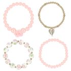 Girls Pink & Gold Bracelets ( 4-Pack ), 1, hi-res