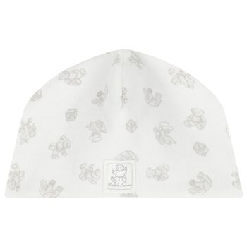 Baby Boys White & Grey Logo Hat