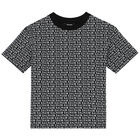 Boys Black & White Logo T-Shirt, 1, hi-res