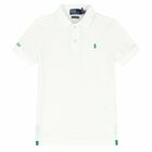 Boys White Logo Polo Shirt, 5, hi-res